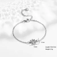 Sun Paw Print Spider Simple Style Streetwear 201 Stainless Steel Bracelets In Bulk sku image 9
