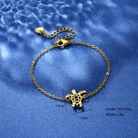 Tortoise Coconut Tree Dolphin Cute Lady Bohemian 201 Stainless Steel Bracelets In Bulk main image 5