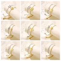Paw Print Bell Snowman Cute Hip-Hop Simple Style 201 Stainless Steel Bracelets In Bulk main image 1