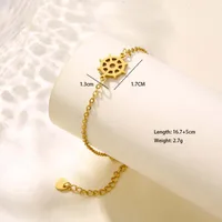 Empreinte De Patte Cloche Bonhomme De Neige Mignon Hip Hop Style Simple Acier Inoxydable 201 Bracelets En Masse main image 5