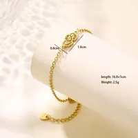 Empreinte De Patte Cloche Bonhomme De Neige Mignon Hip Hop Style Simple Acier Inoxydable 201 Bracelets En Masse main image 3