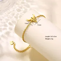 Paw Print Bell Snowman Cute Hip-Hop Simple Style 201 Stainless Steel Bracelets In Bulk sku image 15