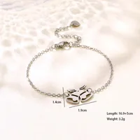 Paw Print Bell Snowman Cute Hip-Hop Simple Style 201 Stainless Steel Bracelets In Bulk sku image 2