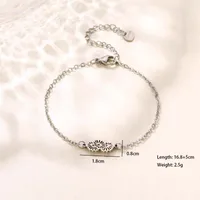 Paw Print Bell Snowman Cute Hip-Hop Simple Style 201 Stainless Steel Bracelets In Bulk sku image 4