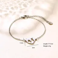 Paw Print Bell Snowman Cute Hip-Hop Simple Style 201 Stainless Steel Bracelets In Bulk sku image 5