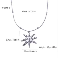 Soleil Élégant Femme Acier Inoxydable 304 Plaqué Or 18K Pendentif Fermeture À Boucle De Type Homard main image 7