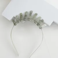 Femmes Géométrique Couleur Unie Rétro Pastorale Alliage Gemme Bande De Cheveux main image 4