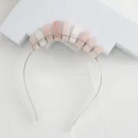 Femmes Géométrique Couleur Unie Rétro Pastorale Alliage Gemme Bande De Cheveux main image 6