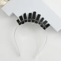 Femmes Géométrique Couleur Unie Rétro Pastorale Alliage Gemme Bande De Cheveux main image 8