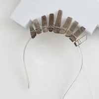 Femmes Géométrique Couleur Unie Rétro Pastorale Alliage Gemme Bande De Cheveux main image 10