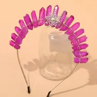 Women's Geometric Solid Color Pastoral Artistic Alloy Gem Hair Band main image 8