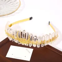 Women's Solid Color Retro Pastoral Alloy Gem Hair Band main image 5