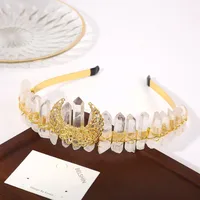 Women's Solid Color Retro Pastoral Alloy Gem Hair Band main image 4