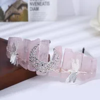 Women's Insect Moon Solid Color Classical Pastoral Artistic Gem Iron Hair Band main image 2