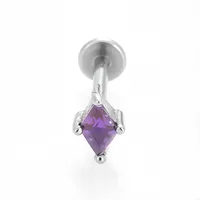 1 Piece Titanium Alloy Casual Simple Style Commute Cross Spider Bird Zircon Polishing Lip Rings Ear Cartilage Rings & Studs Nose Rings & Studs main image 5