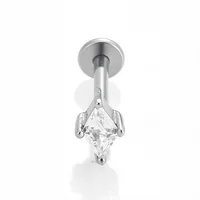 1 Piece Titanium Alloy Casual Simple Style Commute Cross Spider Bird Zircon Polishing Lip Rings Ear Cartilage Rings & Studs Nose Rings & Studs sku image 3