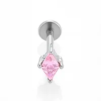 1 Piece Titanium Alloy Casual Simple Style Commute Cross Spider Bird Zircon Polishing Lip Rings Ear Cartilage Rings & Studs Nose Rings & Studs sku image 7