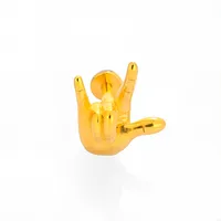 1 Pieza Acero Inoxidable 316L. Casual Estilo Nórdico Estilo Simple Animal Gesto Mariposa Circón Chapados En Oro De 18K Pulido Enchapado Ahuecar Anillos De Labios Piercing De La Oreja Anillos En La Nariz main image 4