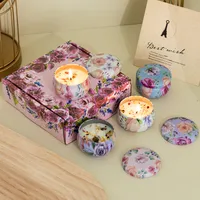 Candle Retro Printing Wax Home Decor sku image 44