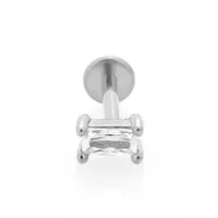 1 Piece 316L Stainless Steel  Casual Nordic Style Simple Style Animal Gesture Butterfly Zircon 18K Gold Plated Polishing Plating Hollow Out Lip Rings Ear Cartilage Rings & Studs Nose Rings & Studs sku image 3