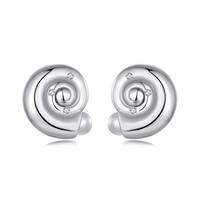 1 Par Plata De Ley 925 Circón Concha Aretes Pequeños main image 2