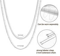 Round Modern Style Shiny 304 Stainless Steel Double Layer Necklaces Lobster Trigger Clasp Closure main image 8