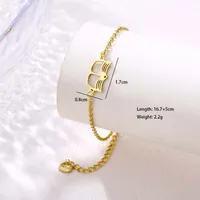 Book Elephant Thunder Element Cute Hip-Hop Lady 201 Stainless Steel Bracelets In Bulk main image 4