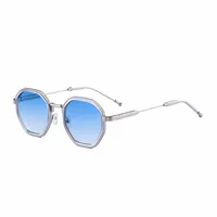Square Vacation Pc Gradient Tinted Lenses Full Frame Men's Sunglasses sku image 4