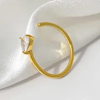 Water Droplets 925 Sterling Silver 18K Gold Plated White Gold Plated Open Rings main image 7