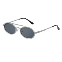 Round Frame Vacation Punk Pc Gradient Tinted Lenses Full Frame Men's Sunglasses sku image 7