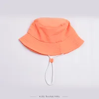 Children Unisex Solid Color Drawstring Cute Pastoral Bucket Hat sku image 13