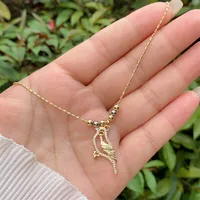 Animal Simple Style Classic Style Zircon Copper 18K Gold Plated Pendant Necklace Inlay Lobster Trigger Clasp Closure sku image 4