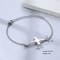 Double Heart Electrocardiogram Heart Shape Cute Hip-Hop Lady 201 Stainless Steel Bracelets In Bulk main image 3