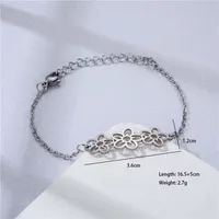 Double Coeur Électrocardiogramme Forme De Cœur Mignon Hip Hop Femme Acier Inoxydable 201 Bracelets En Masse main image 4