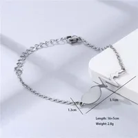 Double Coeur Électrocardiogramme Forme De Cœur Mignon Hip Hop Femme Acier Inoxydable 201 Bracelets En Masse main image 10