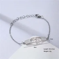 Double Coeur Électrocardiogramme Forme De Cœur Mignon Hip Hop Femme Acier Inoxydable 201 Bracelets En Masse main image 7