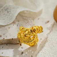 Glam Luxurious Alloy C Shape Asymmetrical Women's Rings Bangle main image 4
