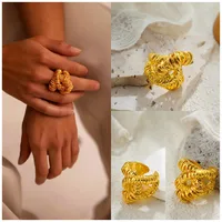 Glamour Lujoso Aleación Forma De C Asimétrico Mujeres Anillos Brazalete main image 2