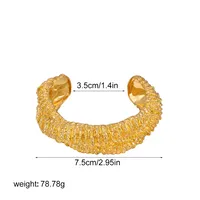 Glam Luxurious Alloy C Shape Asymmetrical Women's Rings Bangle sku image 1