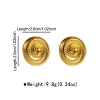 1 Pair Solid Color Modern Style Affordable Luxury Style 304 Stainless Steel Plating Ear Studs sku image 1
