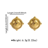 1 Pair Solid Color Modern Style Affordable Luxury Style 304 Stainless Steel Plating Ear Studs sku image 2