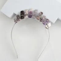Women's Solid Color Classical Pastoral Gem Iron Hair Band main image 7