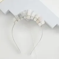 Women's Solid Color Classical Pastoral Gem Iron Hair Band sku image 10