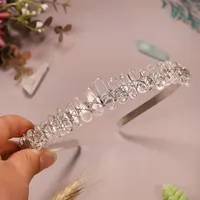 Women's Geometric Vintage Style Pastoral Alloy Gem Hair Band sku image 5
