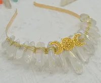 Women's Solid Color Chinoiserie Classical Handmade Gem Iron Hair Band main image 3
