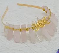 Women's Solid Color Chinoiserie Classical Handmade Gem Iron Hair Band sku image 8