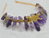 Women's Solid Color Chinoiserie Classical Handmade Gem Iron Hair Band sku image 10