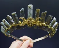 Women's Solid Color Chinoiserie Classical Handmade Gem Iron Hair Band sku image 17