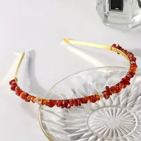 Women's Solid Color Ethnic Style Pastoral Gem Iron Hair Band main image 4