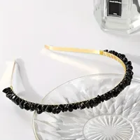 Women's Solid Color Ethnic Style Pastoral Gem Iron Hair Band main image 6